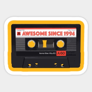 Classic Cassette Tape Mixtape - Awesome Since 1994 Birthday Gift Sticker